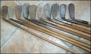 Vintage Wooden Hickory Shaft Irons